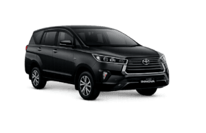 Toyota Innova Reborn hitam untuk layanan sewa mobil Bandung dengan driver profesional dari Gita Tour & Rent Car
