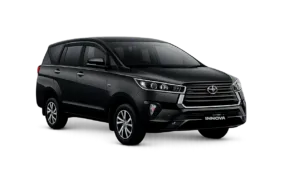 Toyota Innova Reborn hitam untuk layanan sewa mobil Bandung dengan driver profesional dari Gita Tour & Rent Car