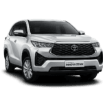 Toyota Innova Zenix type G putih tampak depan untuk layanan sewa mobil Bandung dengan driver profesional