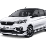 Suzuki All New Ertiga Hybrid putih dari Gita Tour & Rent Car untuk layanan sewa mobil dengan supir di Bandung.