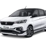 Suzuki All New Ertiga Hybrid putih dari Gita Tour & Rent Car untuk layanan sewa mobil dengan supir di Bandung.